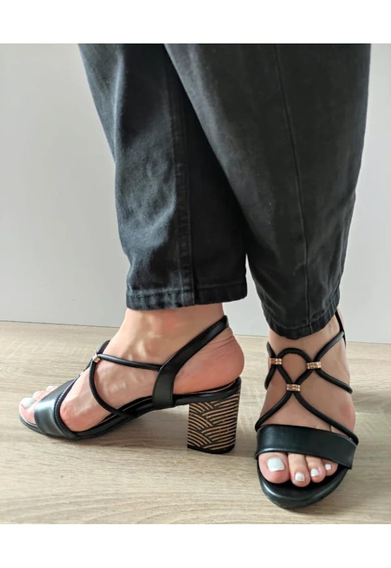 Sandale Elegante Dama  28311-44 Negre - Negru - Negru