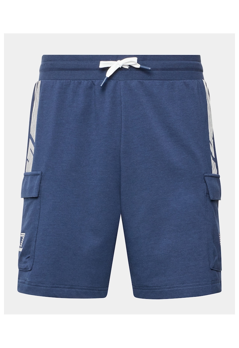 Pantaloni scurti barbati -  Emporio Armani - Bumbac - Albastru marin - Bleumarin