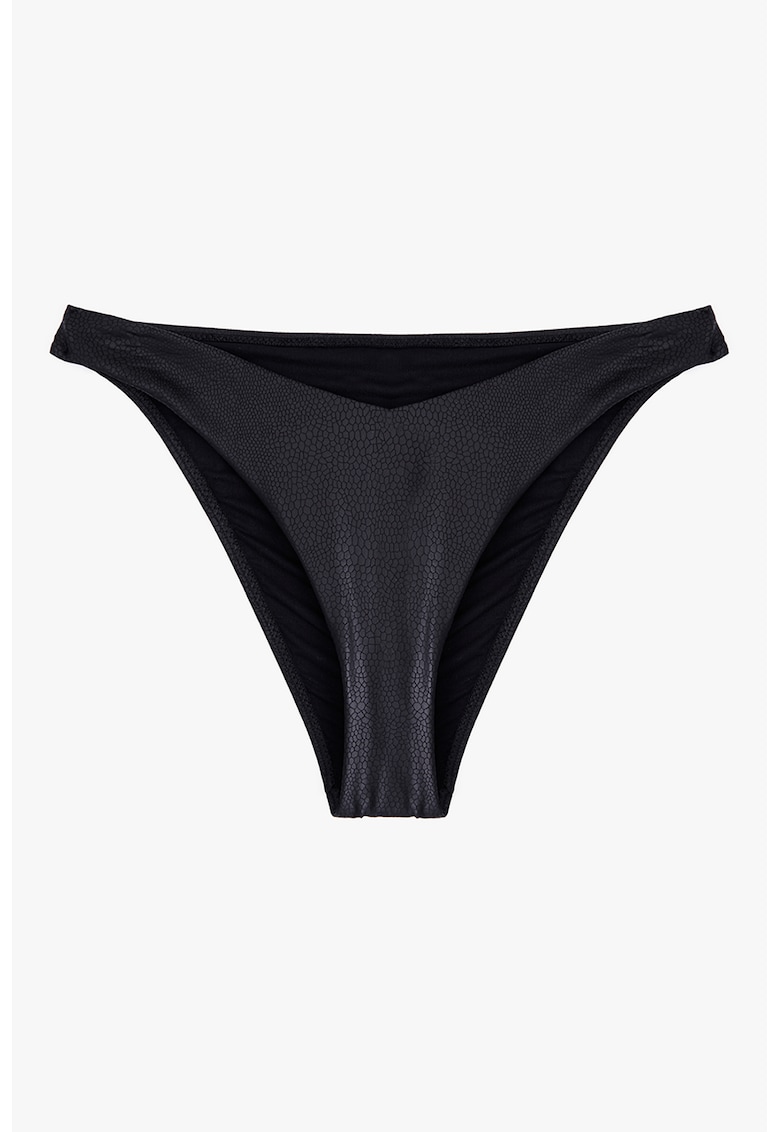 Slip cu model piele de reptila - Negru