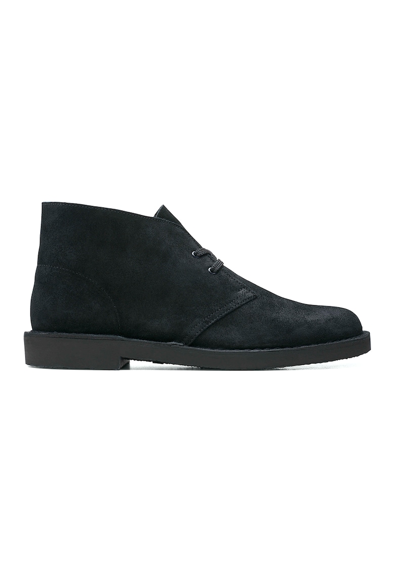 Ghete chukka din piele intoarsa Bushacre - Negru