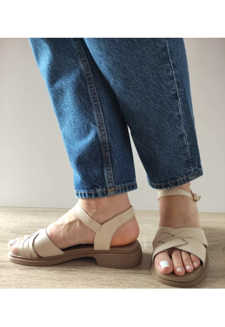 Sandale Casual Dama  5251 Crem - Crem - Crem