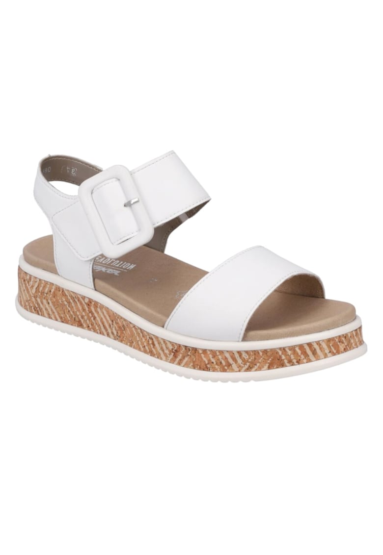 Sandale casual - dama -  REVOLUTION - W0800-80 alb - piele ecologica - Alb