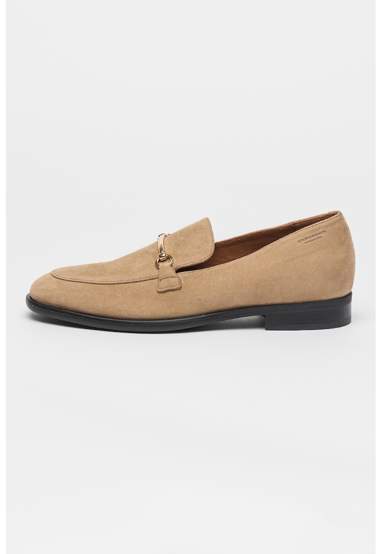Oferte la Pantofi loafer din piele intoarsa cu model uni Heidi - Maro deschis