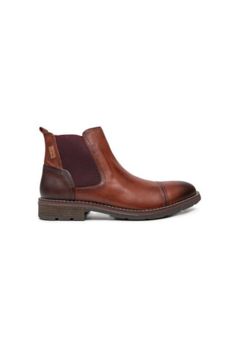 Botine cu glezna joasa pentru barbati  M2M-8022C1 - Piele naturala - 45 EU - Maro