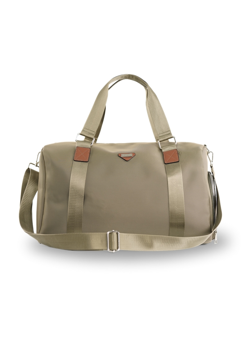 Geanta de dama weekend  FB51 Rimma din nailon - incapatoare - impermeabila - cu curea reglabila - ideala pentru calatorii si sala de sport - Kaki - 45 cm x 34 cm x 17 cm
