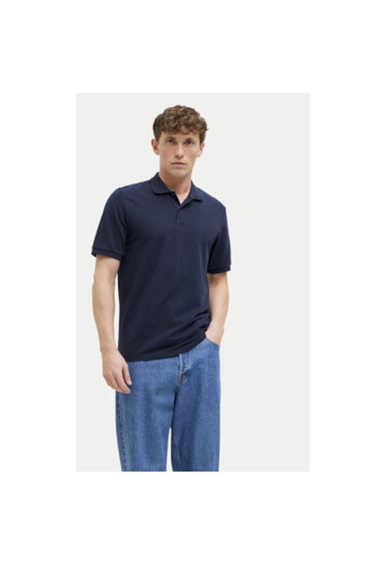 Tricou polo barbati Jack Jones - 12270150 - Bumbac/Poliester - Bleumarin - Bleumarin