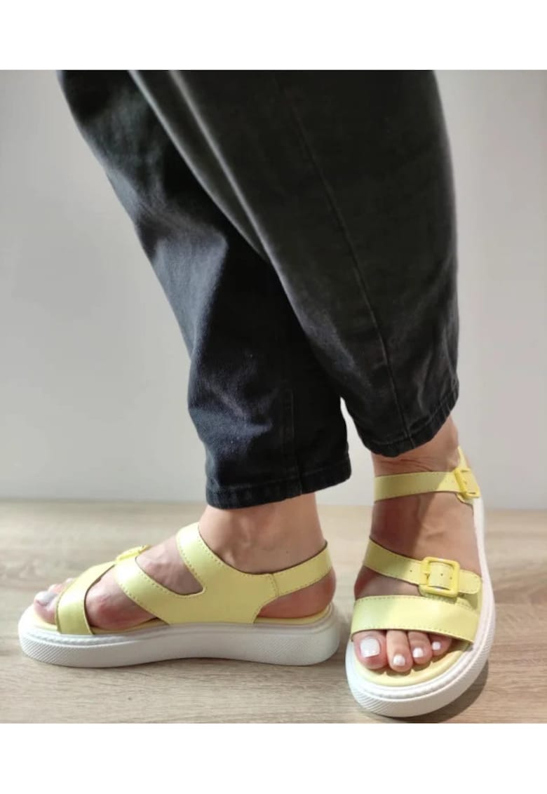 Sandale Casual Dama  K247-1 Galbene - Galben - Galben