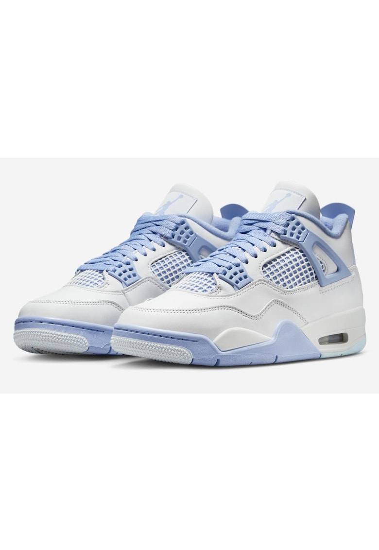 Pantofi sport unisex - Jordan 4 Retro Forget Me Not - alb - albastru deschis - Alb