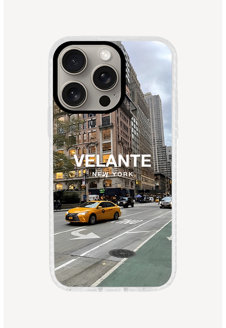 Husa unisex pentru telefon iPhone 15 Pro Max - Maro/Galben sofran