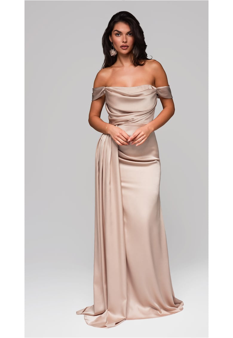 Rochie de seara Maxi  LA-OM-DLR188 - Auriu