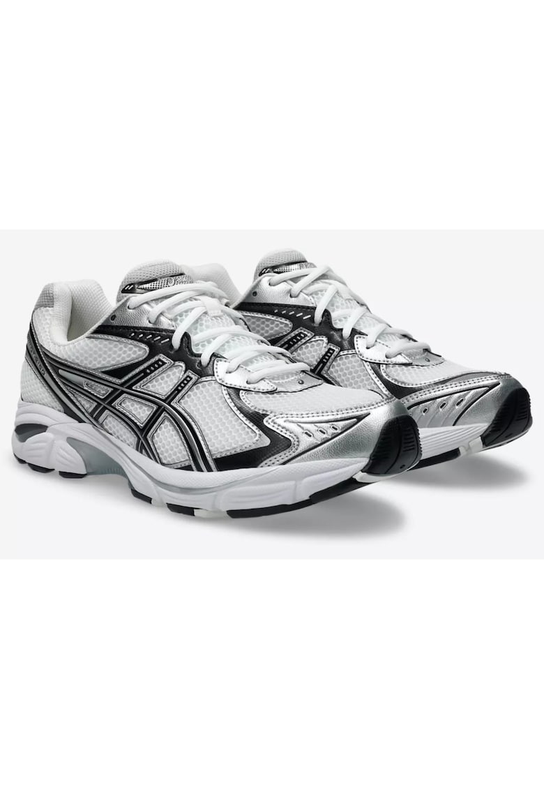 Pantofi sport unisex cu detalii metalizate GT-2160 - Alb/Negru/Argintiu