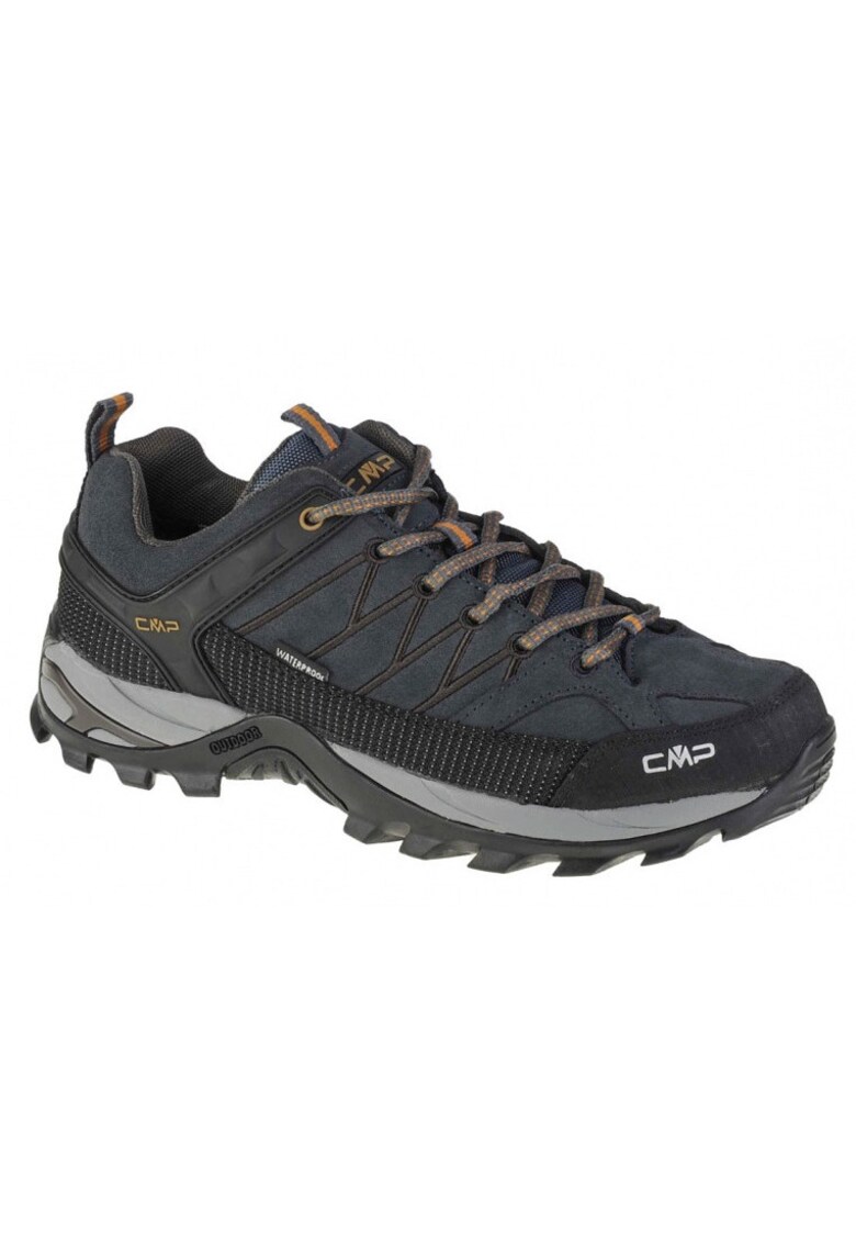 Pantofi trekking -  Piele intoarsa sintetica - Gri -