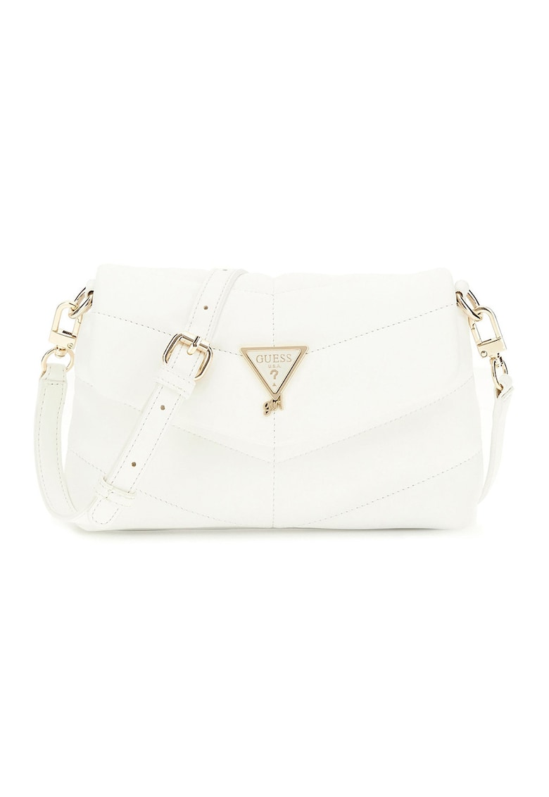 Geanta crossbody din piele ecologica - Alb
