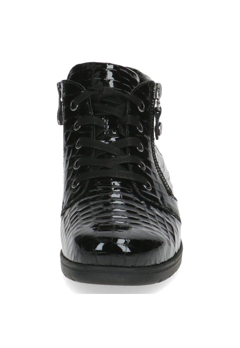 Botine de dama din piele naturala -  Negru - Negru