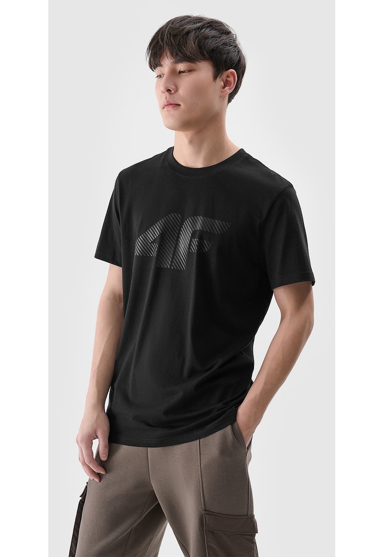 Tricou barbati - negru -  Bumbac