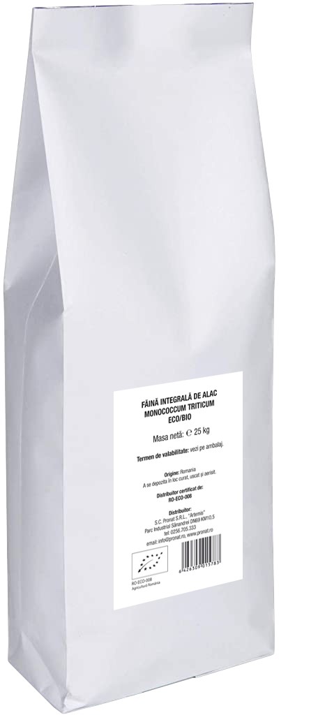 Faina integrala de alac bio monococcum triticum, 25kg einkorn Pronat