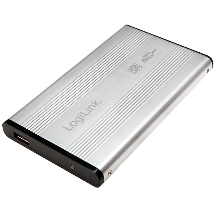 HDD Enclosure 2.5' HDD S-ATA to USB 2.0, Aluminium
