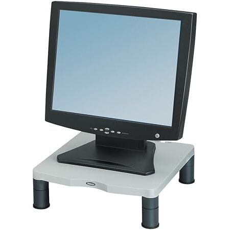 Suport standard pentru monitor Fellowes® 91712-70, plastic platina/grafit