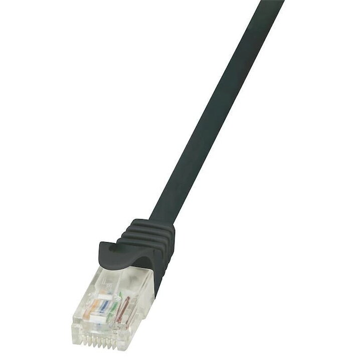 Cablu de retea, Logilink, Cat.6A 10GE U/UTP EconLine, 5m, negru