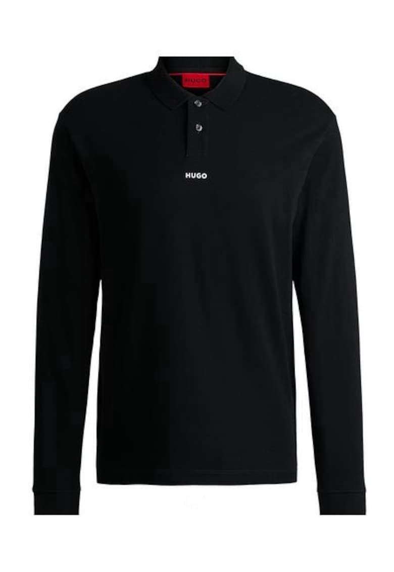 Bluza de bumbac cu guler polo