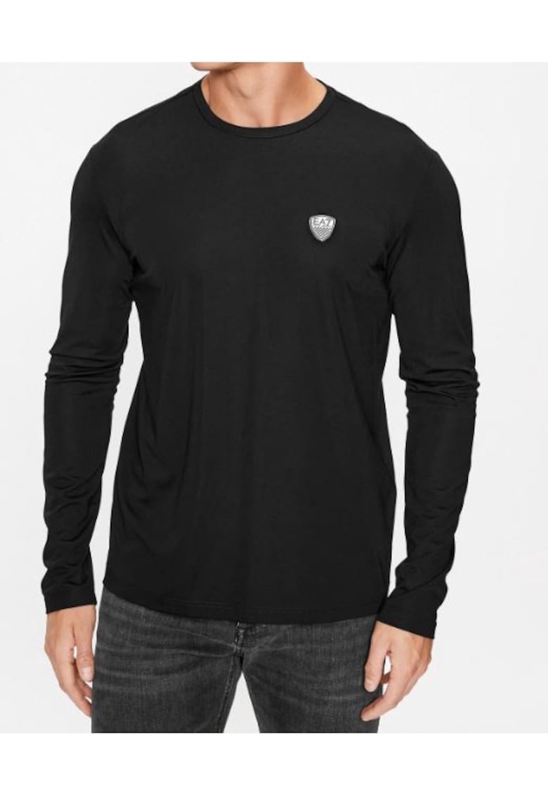 Tricou barbati - EA7 Emporio Armani - negru - 60% viscoza - 35% poliamida -