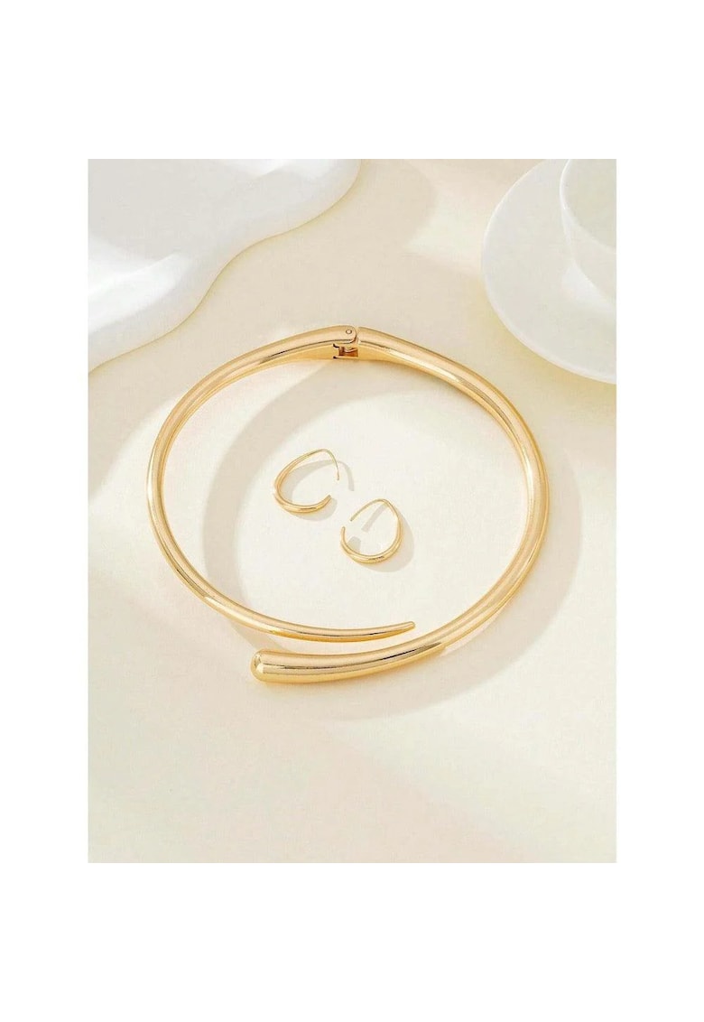 Set colier auriu si cercei - stil minimalist - Alma C16