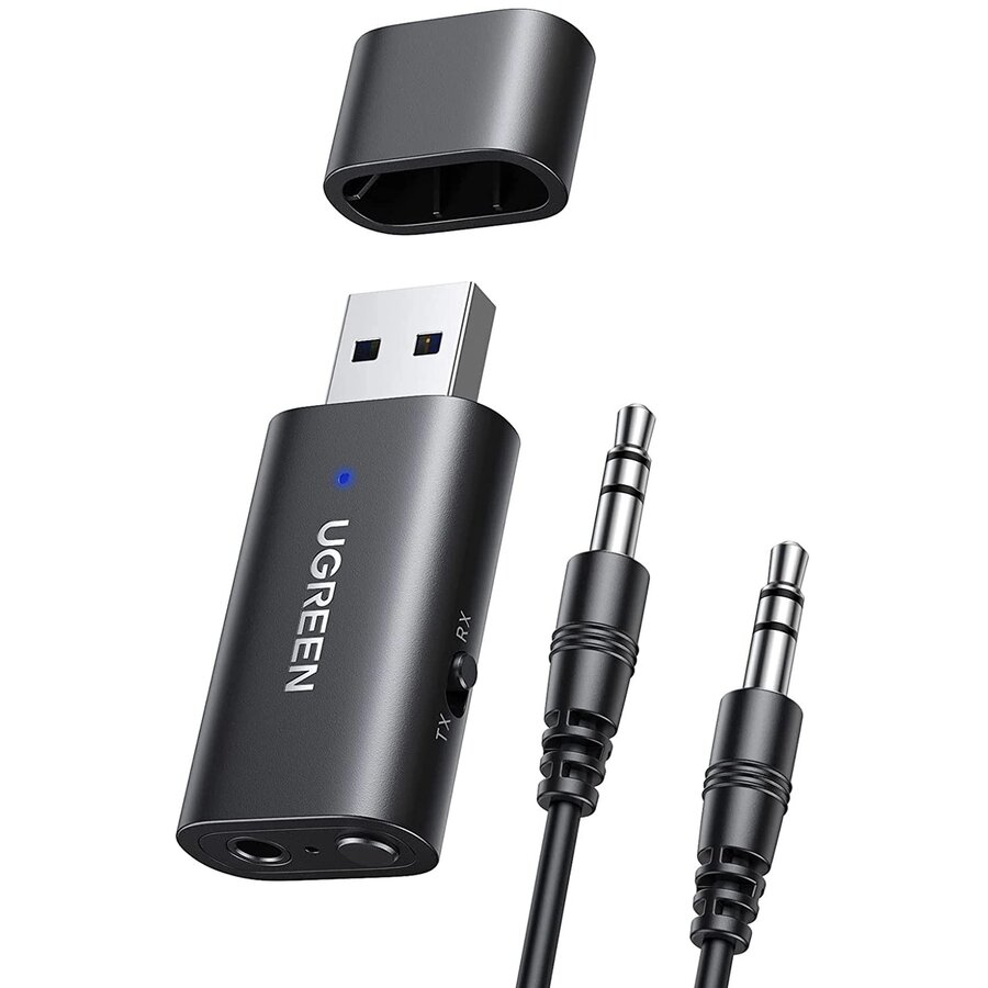 Cablu de date CM523, Bluetooth 5.1, Jack 3.5mm, USB, Negru