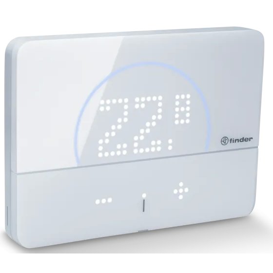 Termostat Smart Bliss2, Finder 1CB190050007, comunicatie 868 MHz RF si Wi-Fi prin GATEWAY