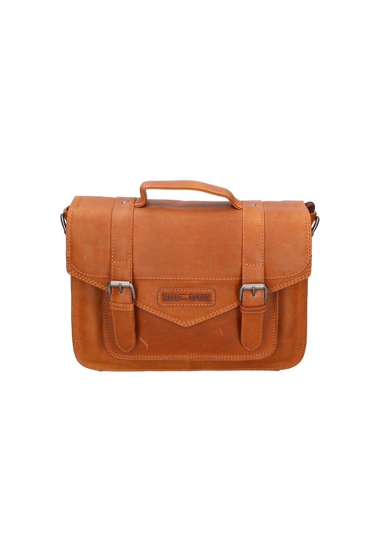 Geanta messenger de piele - Caramel