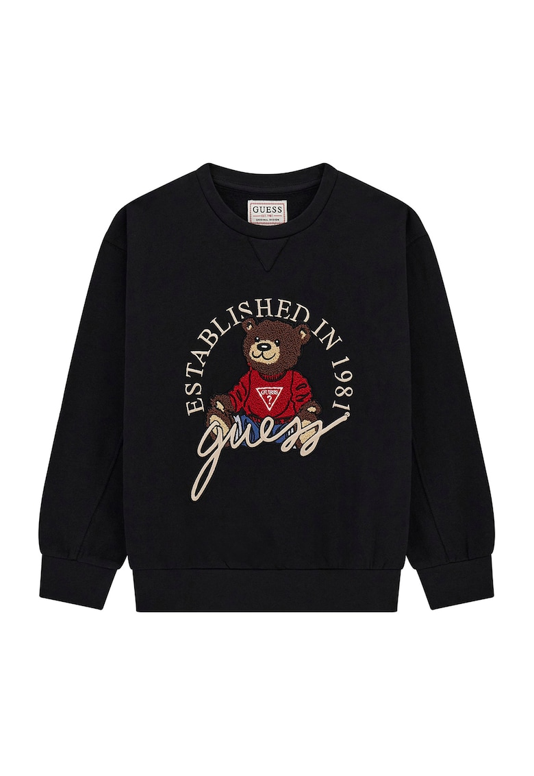 Bluza de trening cu logo aplicat - Rosu/Negru/Maro