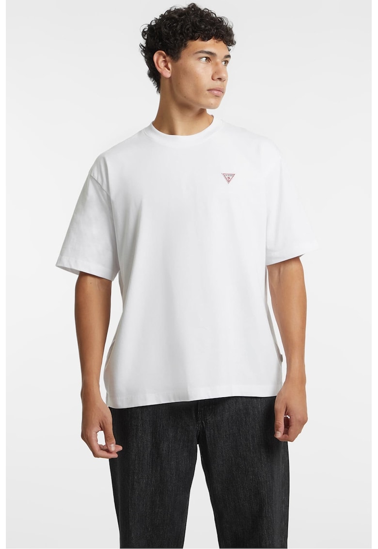 Tricou supradimensionat de bumbac - Alb optic