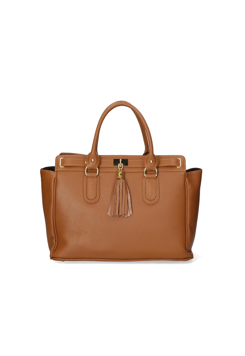 Geanta tote de piele - Caramel