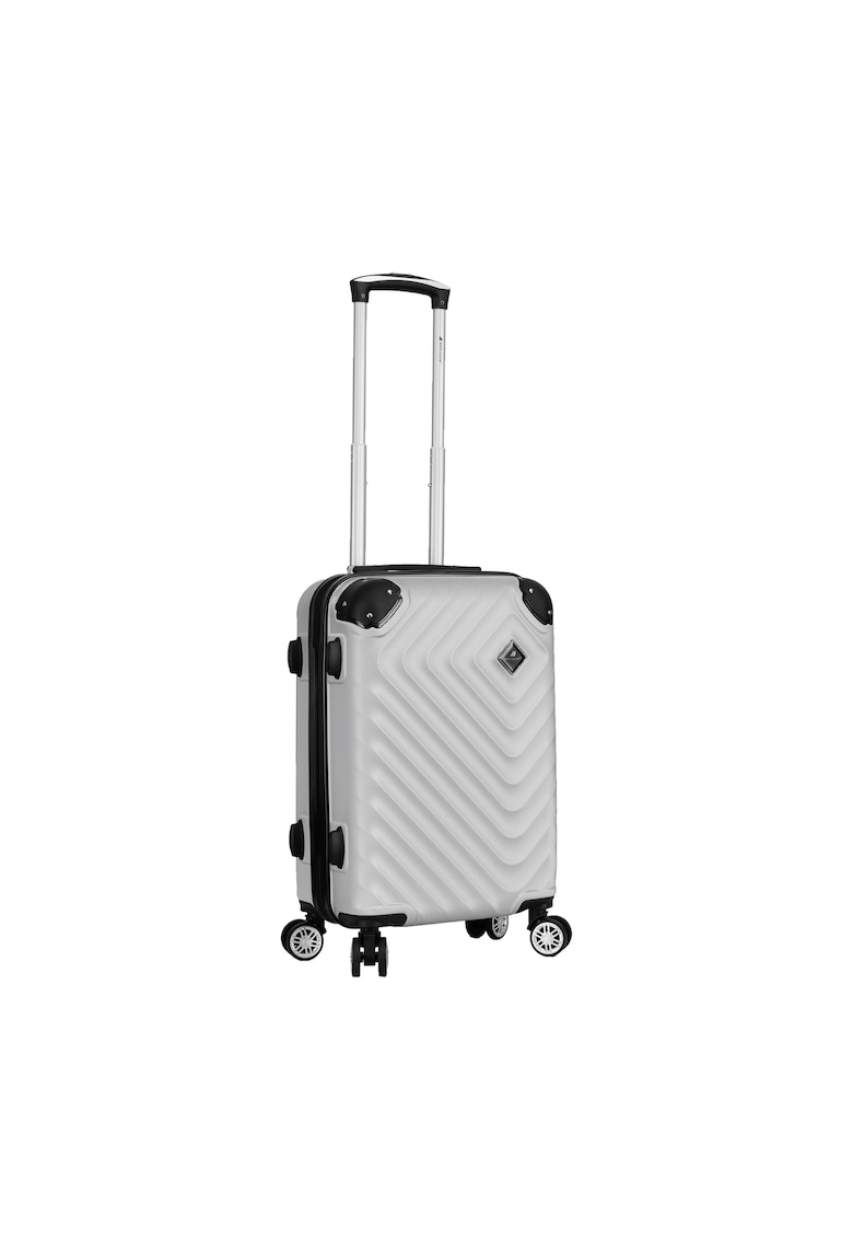 Troler de cabina  SW44103 - ABS - cifru - 4 roti duble - 35L - 55 cm - argintiu