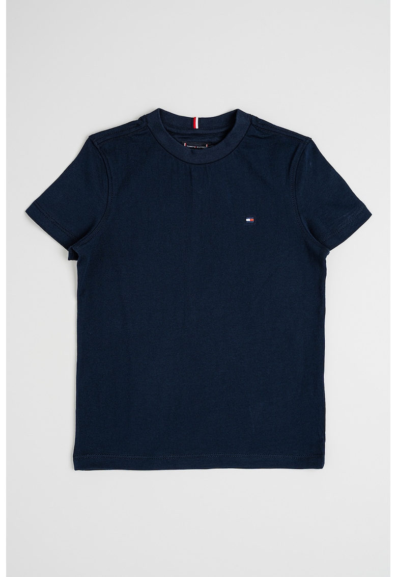Tricou regular-fit din bumbac cu logo discret - Bleumarin
