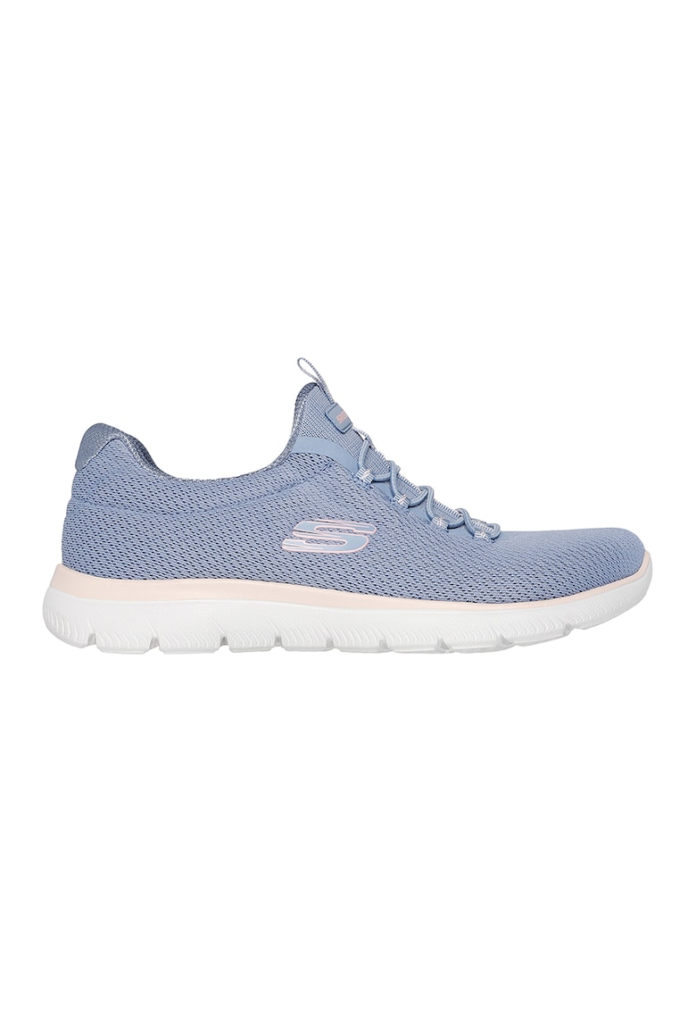 Pantofi sport slip-on din material textil - Albastru deschis