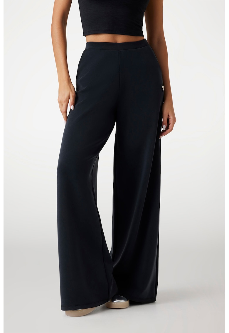 Pantaloni din amestec de modal - pentru fitness - Negru