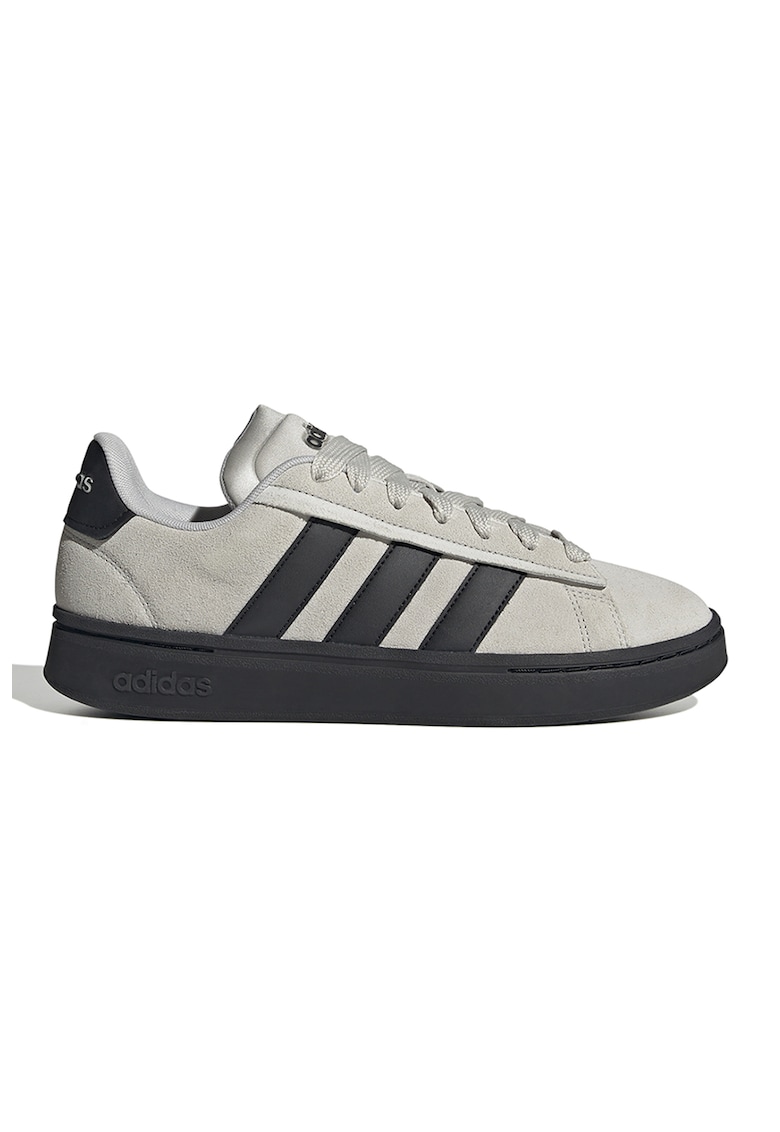 Pantofi sport Grand Court Alpha de piele intoarsa - Negru/Gri deschis