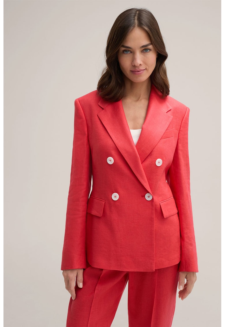 Sacou slim fit cu închidere la două rânduri de nasturi - Rosu