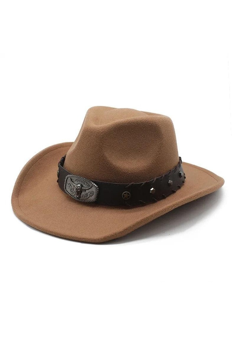 Palarie dama - maro - stil cowboy - Quin