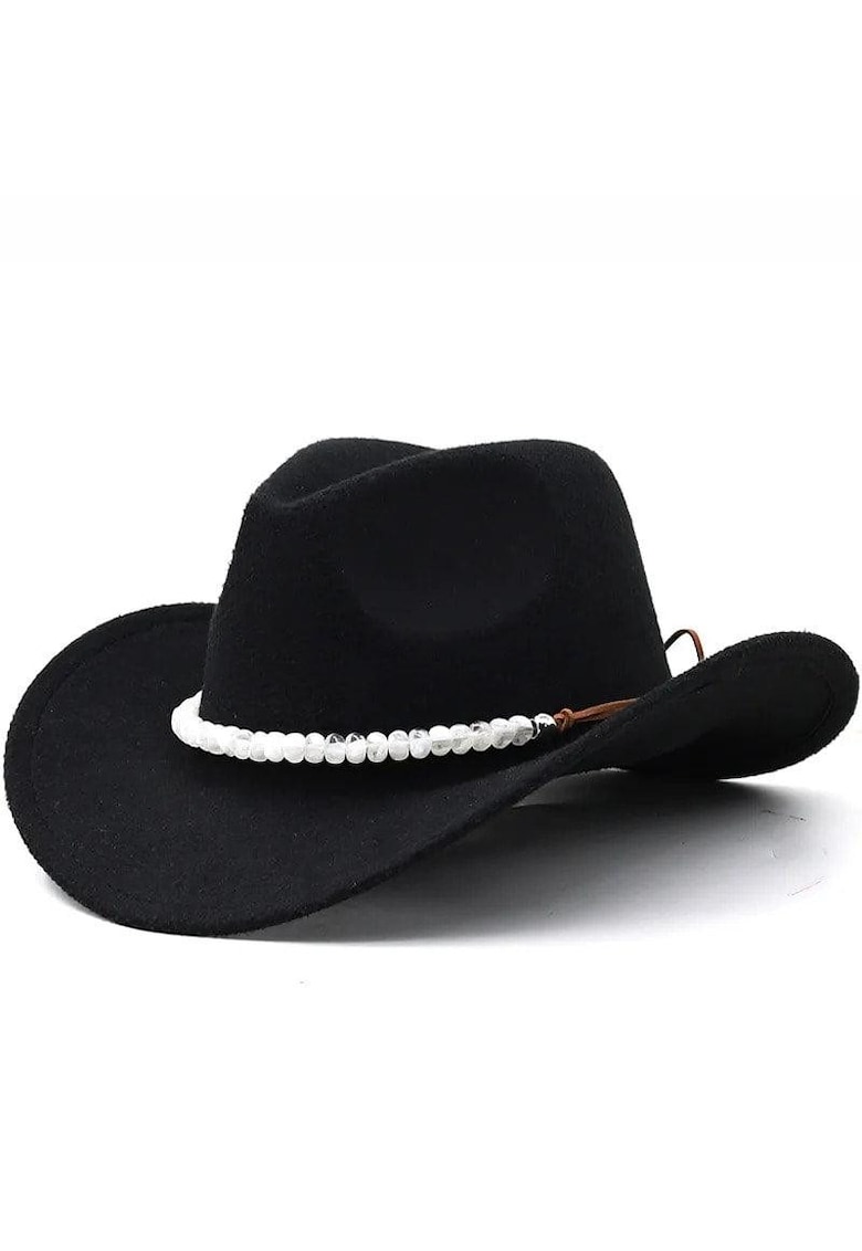 Palarie dama - neagra - stil cowboy - Martha -