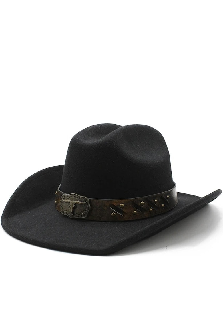 Palarie dama - neagra - stil cowboy - Rabea