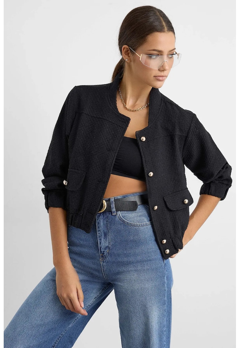 Oferte la Jacheta din tweed crop