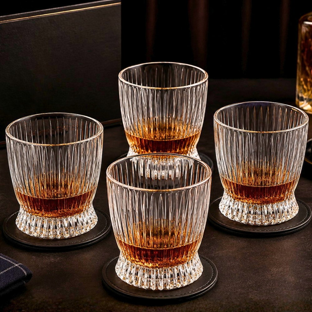 Set 4 Pahare whiskey Design Vertical