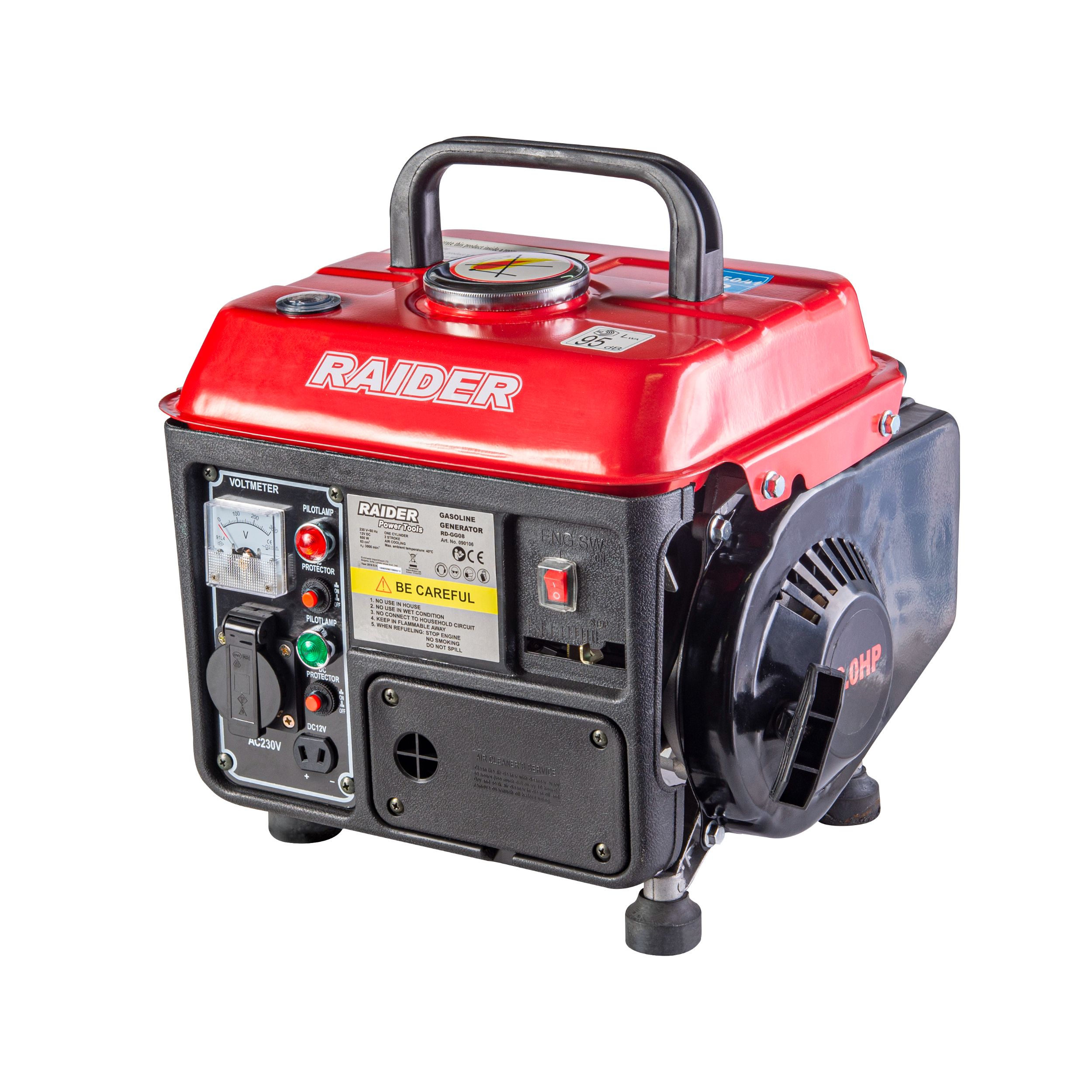 Generator curent electric Raider RD-GG08, 0.65 kw, 2 x 230 V, capacitate rezervor 4 l