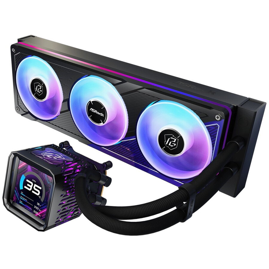 Cooler Procesor Phantom Gaming 360 LCD Cooling Negru