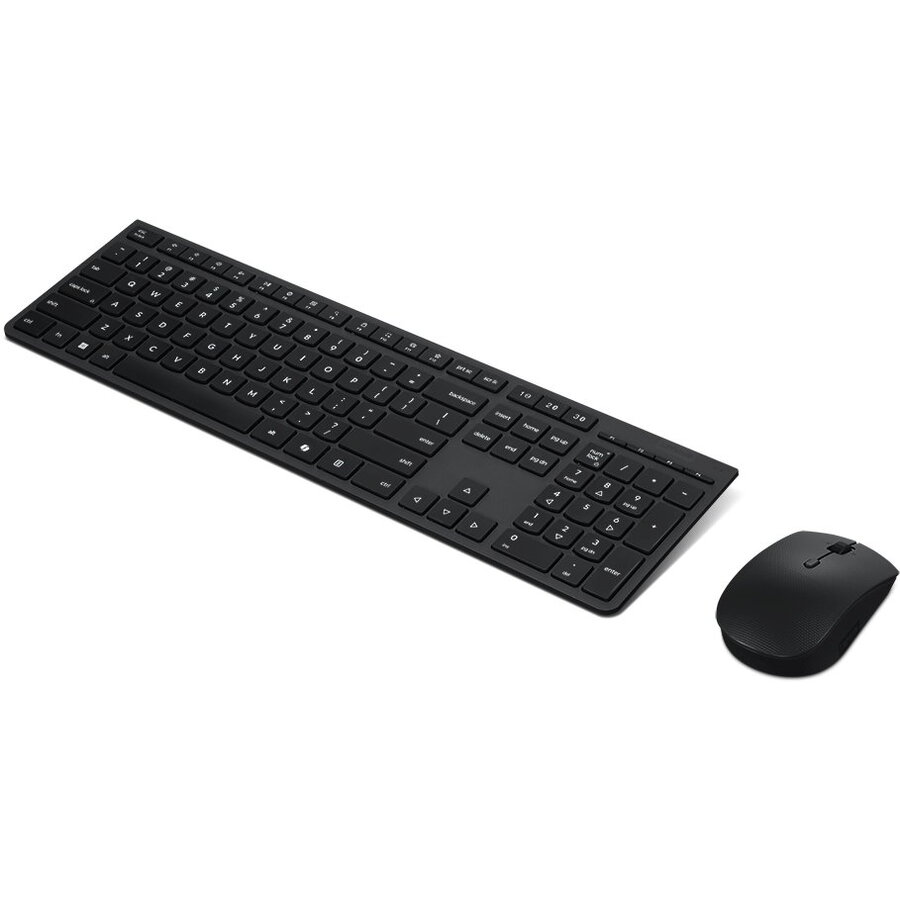 Kit Tastatura si Mouse Professional Wireless Rechargeable Combo AI Layout US English Negru/Gri