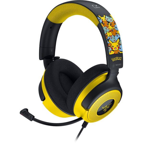 Casti Gaming cu Fir Kraken V4 X - Pokémon Edition Negru/Galben