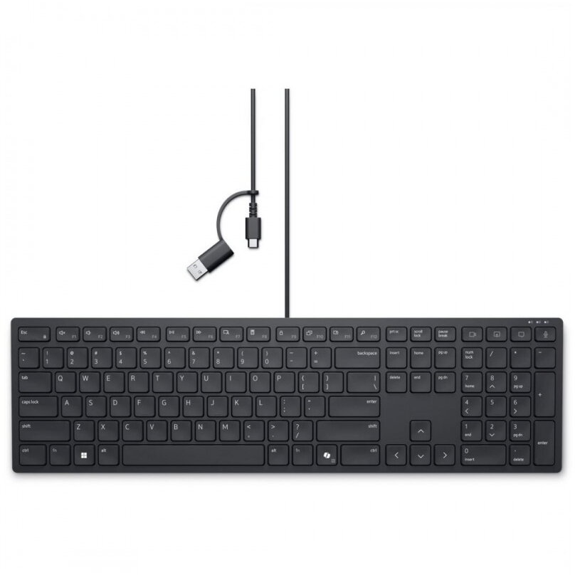 Tastatura Standard cu Fir Pro Wired Collaboration KB525C Layout US International (QWERTY) Negru