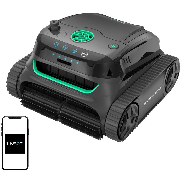 Robot de Curatat Piscina S2 fara Fir Baterie 7800mAh Negru/Verde