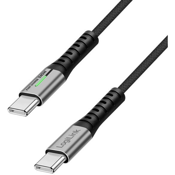 Cablu Date si Incarcare USB-C 20 Gb/s 100W 2.0m Negru